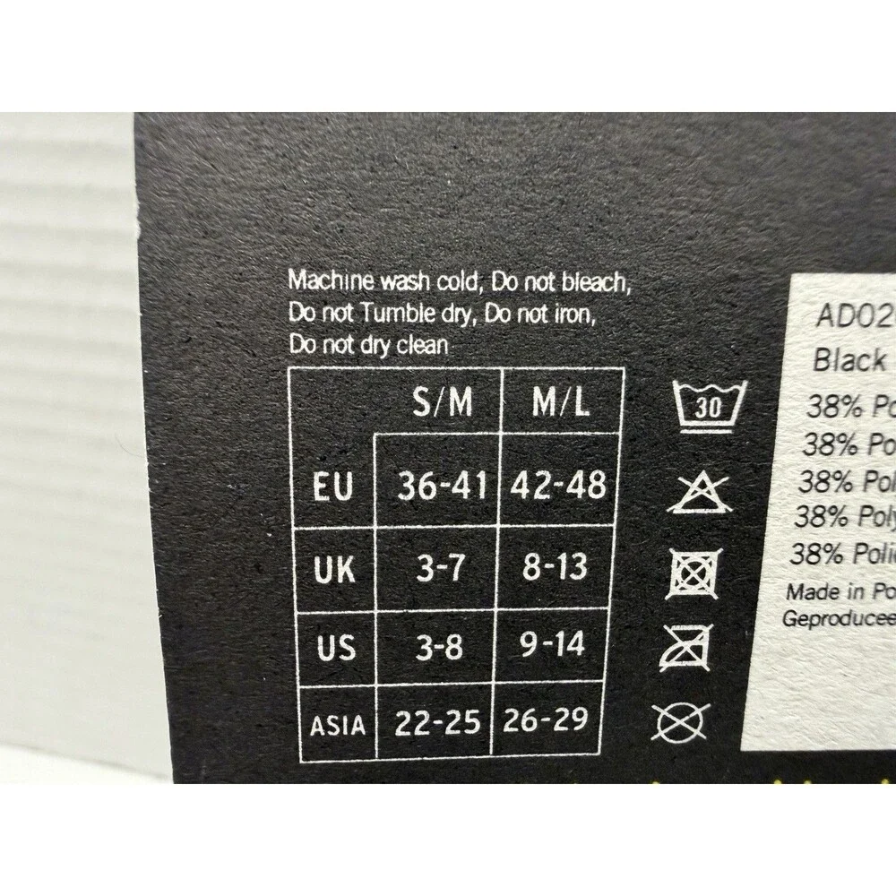 Dr. Martens 3 Pack Athletic Crew Socks Black White Logo S/M US 3-8 NWT
